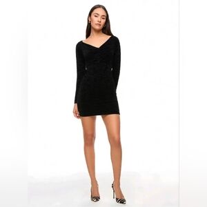 Skylar + Madison Black Textured Long Sleeve Dress